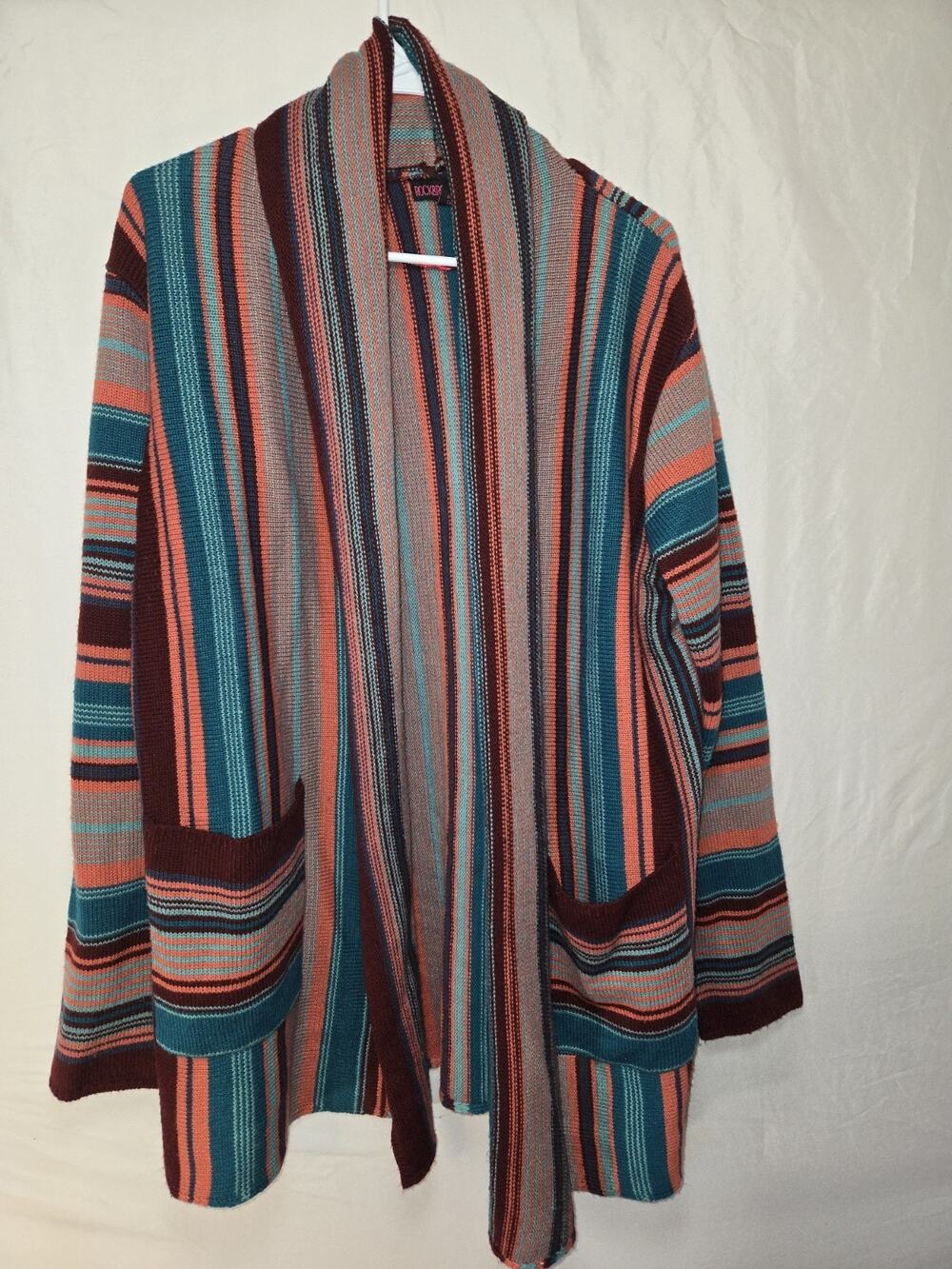 Rock & Roll Cowgirl US Womens Plus Size 2X Cardigan Sweater XXL striped Fall